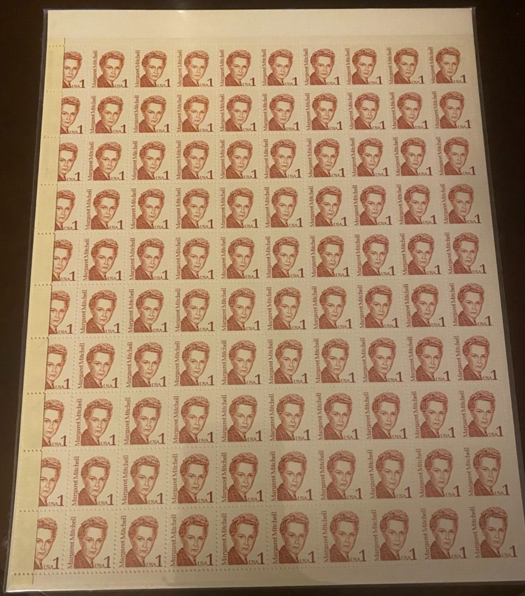 Margaret Mitchell Sheet of 100 - 1 Cent Postage Stamps | eBay