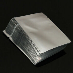 100pcs/pack Silver Vacuum Sealer Aluminum Foil Mylar Bags Zip Lock Storage Pouch 