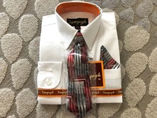Boys Formal Dress Shirt with Matching Tie and Hanky Vangogh Sizes 2T 3T 4T NEW 