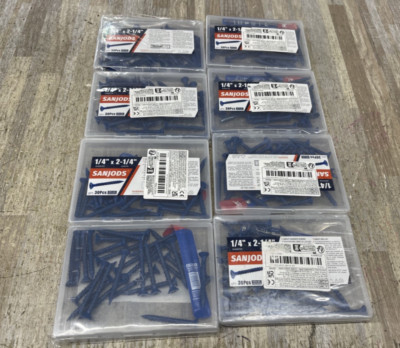 240PIECS 8PACKS SANJODS 1/4X2-1/4   BRAND NEW SCREWS BITS NEW