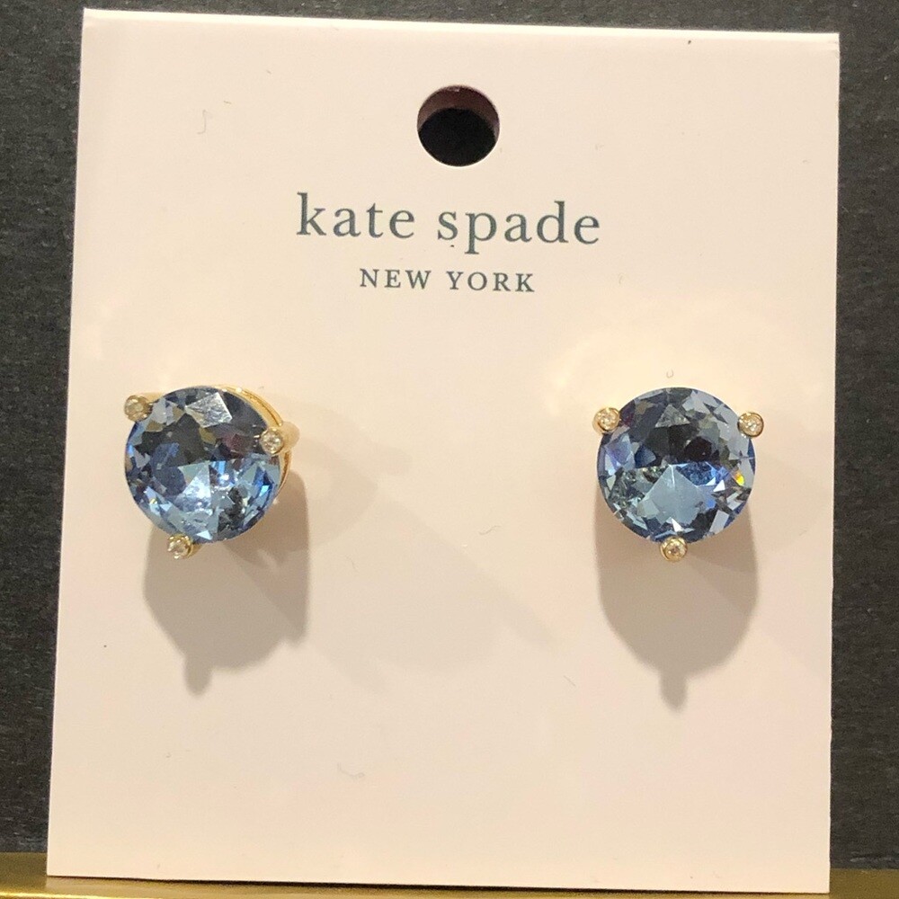 KATE SPADE Light Blue Rise and Shine' Blue and Gold Earrings
