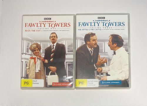 Fawlty Towers x2 Volume 1 + 3 Basil The Rat - Kipper and The Corpse DVD Region 4 - Picture 1 of 5