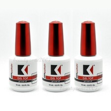 3 Bottles Kupa Gelfinity Gel TOP COAT No Wipe UV/LED Cure Soak Off 0.5oz