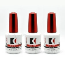 3 Bottles Kupa Gelfinity Gel TOP COAT No Wipe UV/LED Cure Soak Off 0.5oz