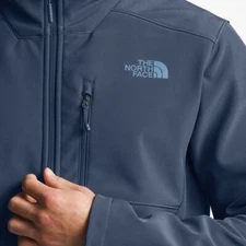 The North Face Jacket Mens 2X Blue Apex Bionic SoftShell Full Zip Windwall Rain