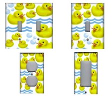 RUBBER DUCKS BATH HOME WALL DECOR LIGHT SWITCH PLATES OR OUTLETS