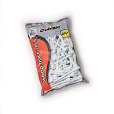 Pride White Wooden Golf Tees 90 Count  2 3/4" For Fairway & 3 Woods USA MADE