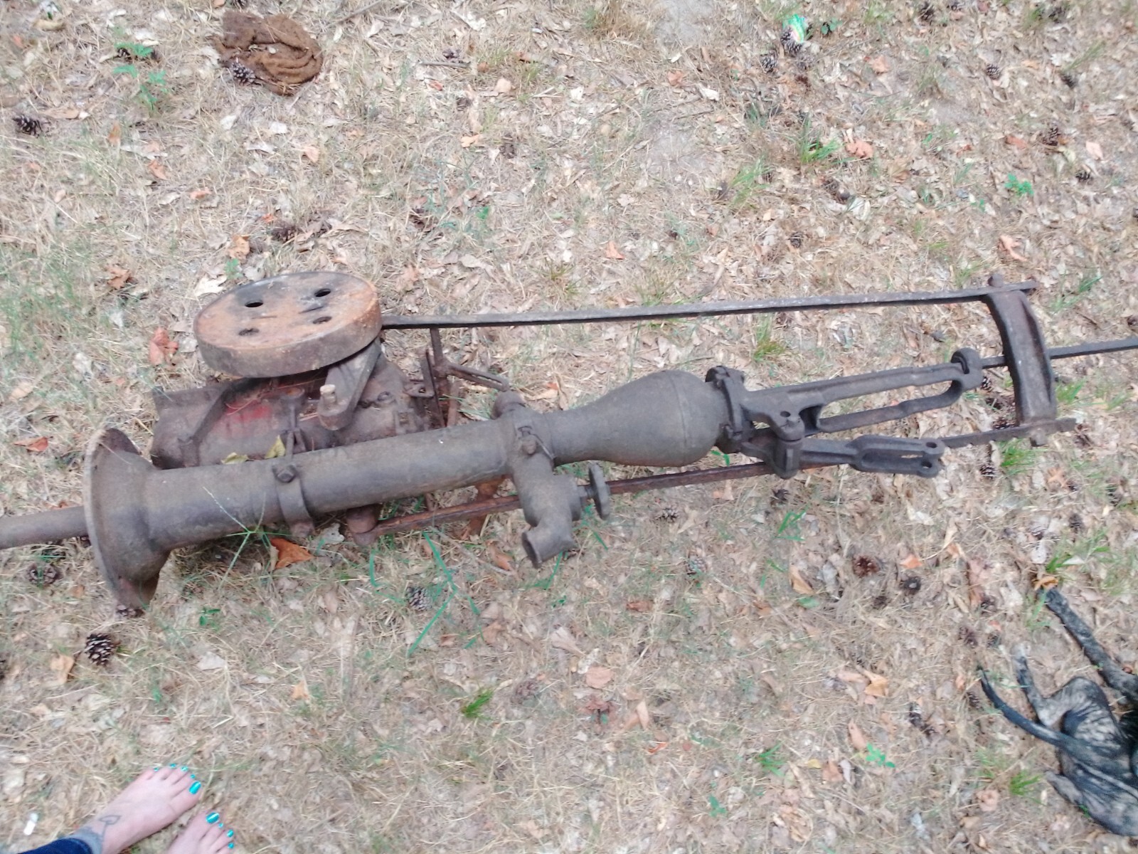 Antique Red Jacket Well Pump/ Myers Pump Jack Attached (missing handle