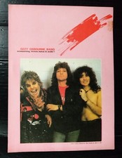 Ozzy Osbourne Band Night Ranger Vintage Thailand ONLY 1 COLOR PAGE RARE!!!