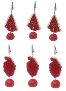 Segnaposto Natalizi Ebay.6 Segnaposti Con Clip Porta Bigliettini Con Babbo Natale Albero X Tavola Natale Ebay