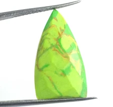 8.35 Ct Natural Green Turquoise Loose Gemstone Fancy Shape Certified B73181