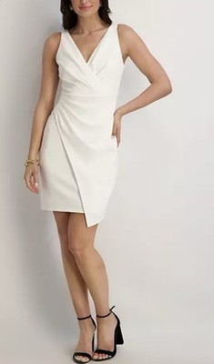 guess v neck asymmetrical dress Guess Womens Asymmetric V-Neck Cocktail And Party Dress Purple 14