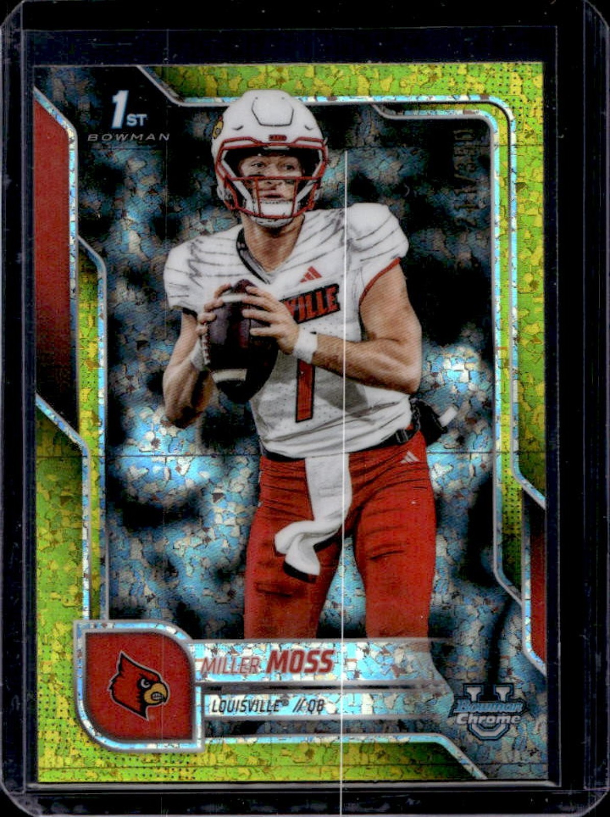 2025 Bowman Chrome U Miller Moss Yellow Mini-Diamond Refractor 1st #11/350