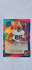 2017 Optic David Njoku Pink Prizm Refractor Rated Rookie RC card. rookie card picture