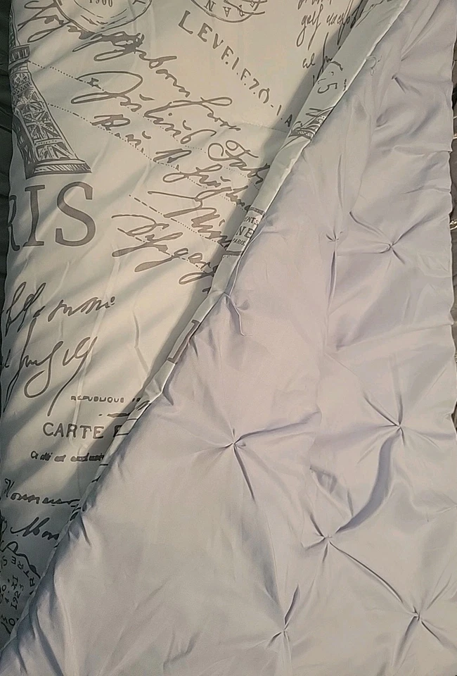 Reversible Comforter 10 Piece Set -  Full/Queen (Paris Eiffel Tower Design) - Image 2 of 4