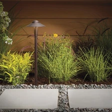 Kichler Lighting 15870AZT30R 3W 3 LED Small Dome Path Light - with Utilitarian