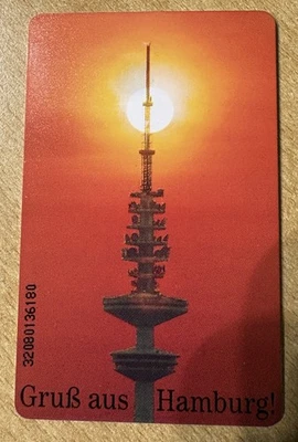 telefonkarten deutschland Hamburg Fernsehturm mit Sondermarke mit Ersttagsstempe - Bild 1 von 3