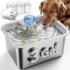 Large Dog Water Fountain Stainless Steel,3 Gallon Extra 3 Gallon Open Box