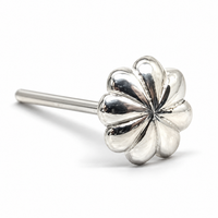 Blume Nasenstecker 925 Sterling Silber KirschblüTe 22G L Biegsam Piercing