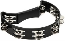 Cardinal Percussion Double-row Tambourine - Black 3-pack Bundle