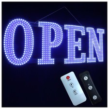 48"x17" Super Large LED Open Signs for Business with Remote Control, 10 Level...