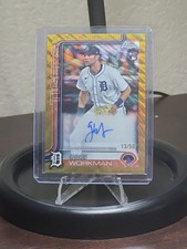 2025 Topps Chrome Update Series Gage Workman Gold Wave Refractor /50 Auto (RC)