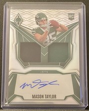 2025 Panini Phoenix Mason Taylor Dual Rookie Patch Autograph Silver #123/149