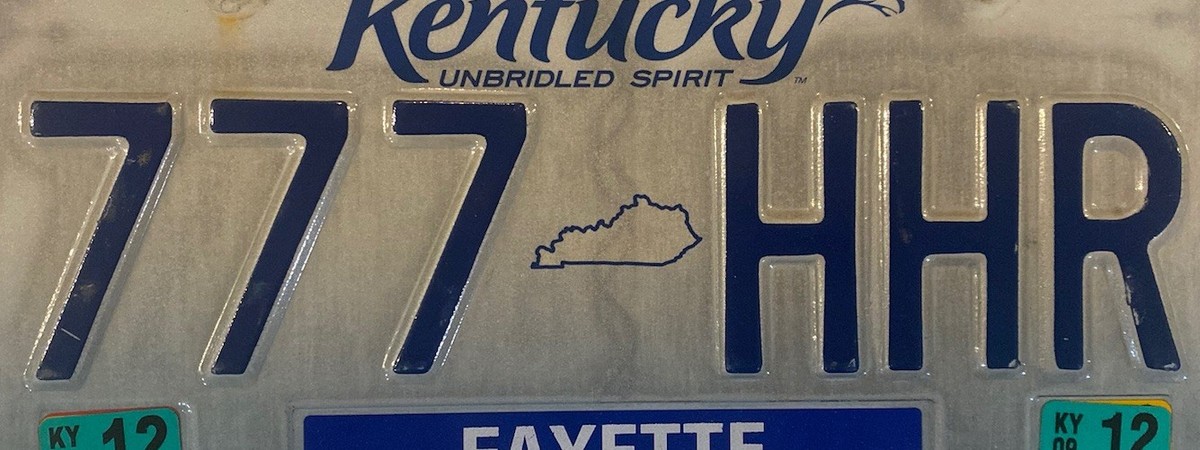 TRIPLE Digit 7 777 license plate 777 HHR repeating Kentucky KY TRIPLE Digit 7 777 license plate 777 HHR repeating Kentucky KY