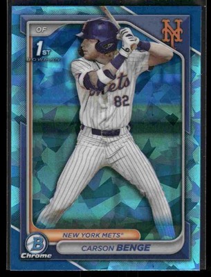2024 Bowman Draft Sapphire Carson Benge Chrome 1st Prospect #BDC-28 Mets