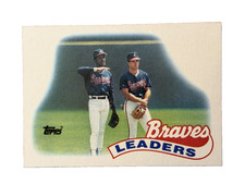 Excellent: Vintage 1989 topps Braves Leaders Atlanta Braves Trading Card