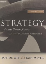 Strategy: Process, Content, Context, Wit, Bob De & Meyer, Ron, Used; Good Book