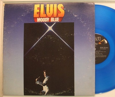 Elvis Presley Blue Vinyl Lp Moody Blues On Rca - Vg++ To Nm / Vg++