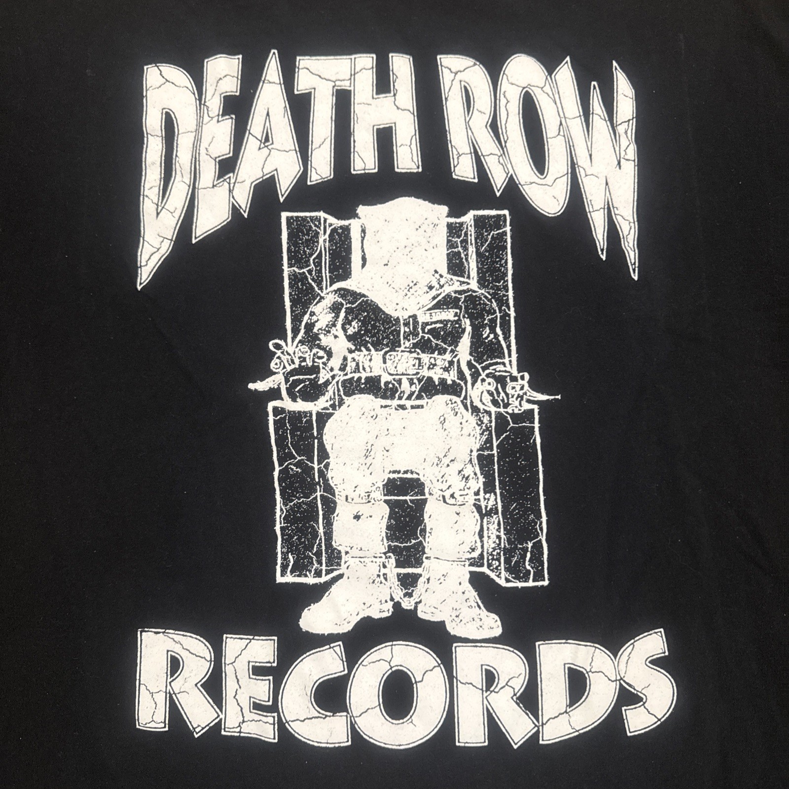 FILA T shirt nera girocollo grafica Death Row Records taglia XXL