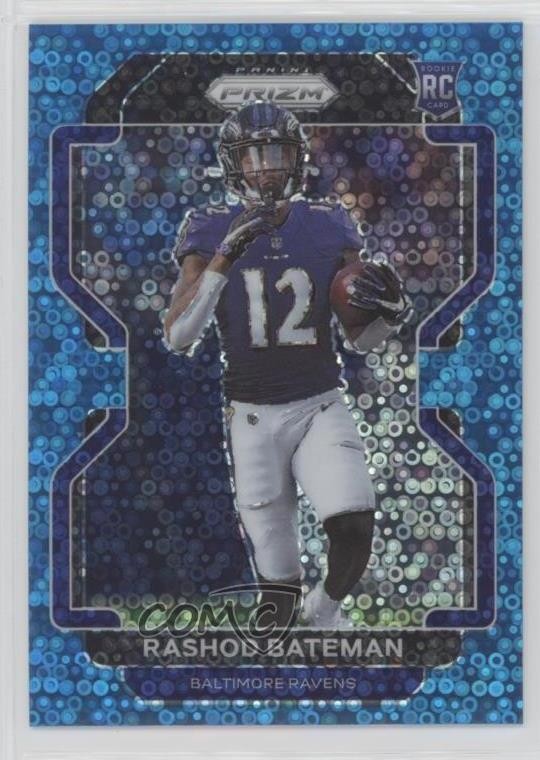2021 Panini Prizm No Huddle Blue 78/79 Rashod Bateman #340 Rookie RC