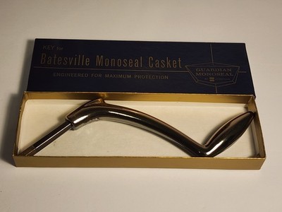 Vintage 70s/80s Mint In Box Batesville Monoseal Casket Coffin Crank Key,Funeral