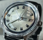 Vintage 1972 Timex Marlin - Day/Date - Ref 26850 2772 - Silver Dial - Runs