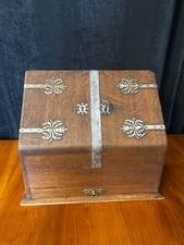 Reisesekretär Notarbüro Schreibschatulle Eiche Massiv England um 1890 1900