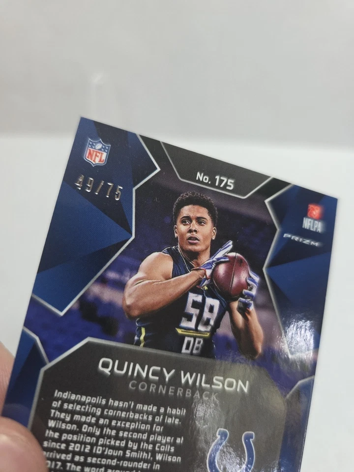2017 Panini Spectra - Rookie Autographs Quincy Wilson #175 Neon Blue Prizm... - Image 3 of 3