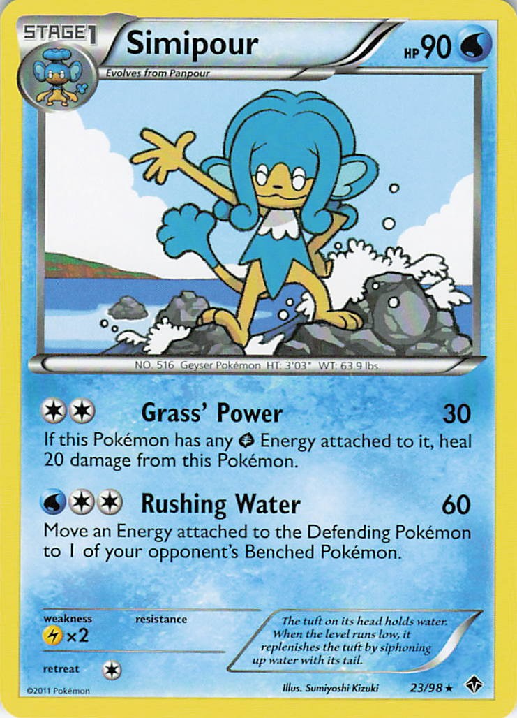 Simipour 23/98 Rare Emerging Powers Pokemon Lightly Played