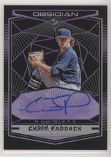 2019 Chronicles Obsidian Electric Etch Purple Prizm 74/99 Chris Paddack Auto 7m3