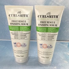 CurlSmith Frizz Rescue Finishing Serum, 2 Pack, 2.5 oz Each, Vegan, Sealed