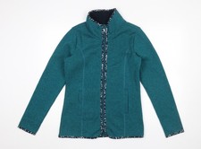Tranquillo Womens Teal Full Zip Mid-Length Jacket Size M Classic Fit