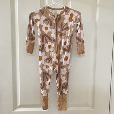 Little Sleepies Daisy Daydream Floral Zippy One Piece Bamboo 3-6 Months HOLES