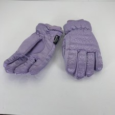Athletech Thinsulate Gloves Girls XL Purple Quilted Heart Insulated Winter Ski