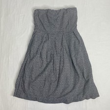 J. Crew Women’s Black White Polka Dot Lined Tweed Strapless Mini Dress Sz 4