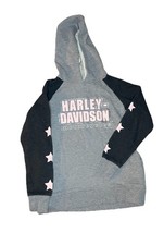 Harley-Davidson Kids Hoodie   Size 10/12   Dark Gray/Pink   Long Sleeve