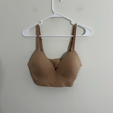 TRUE Bra Women's Nude Tan Large Wireless Padded Seamless Comfort Leisure