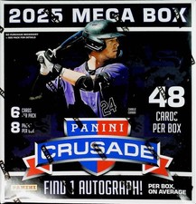 2025 Panini Boys of Summer Crusade Baseball Factory Sealed Mega Box 1 Auto