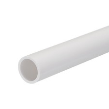PVC Rigid Round Pipe 16mm ID 20mm OD 20cm/8" Length White High Impact