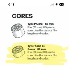 twenty , Kodak 35mm 3" Inch movie Film Core / Take-Up Spool. used